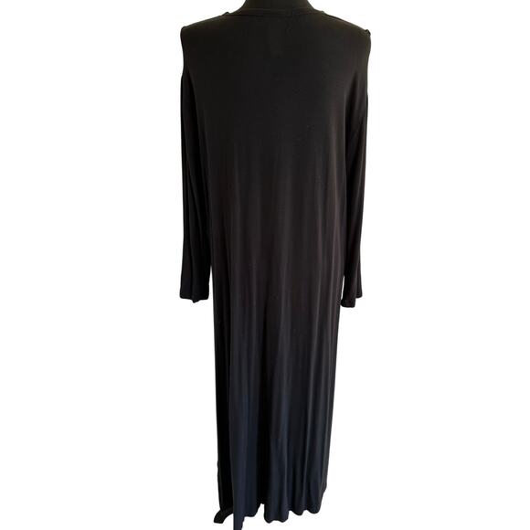 HALEY CROSSOVER FRONT 3/4
SLEEVE BAMBOO NIGHTGOWN - XL - Black - Picture 5 of 12